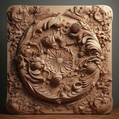 Patterns and decorations stl furniture 1 3d model